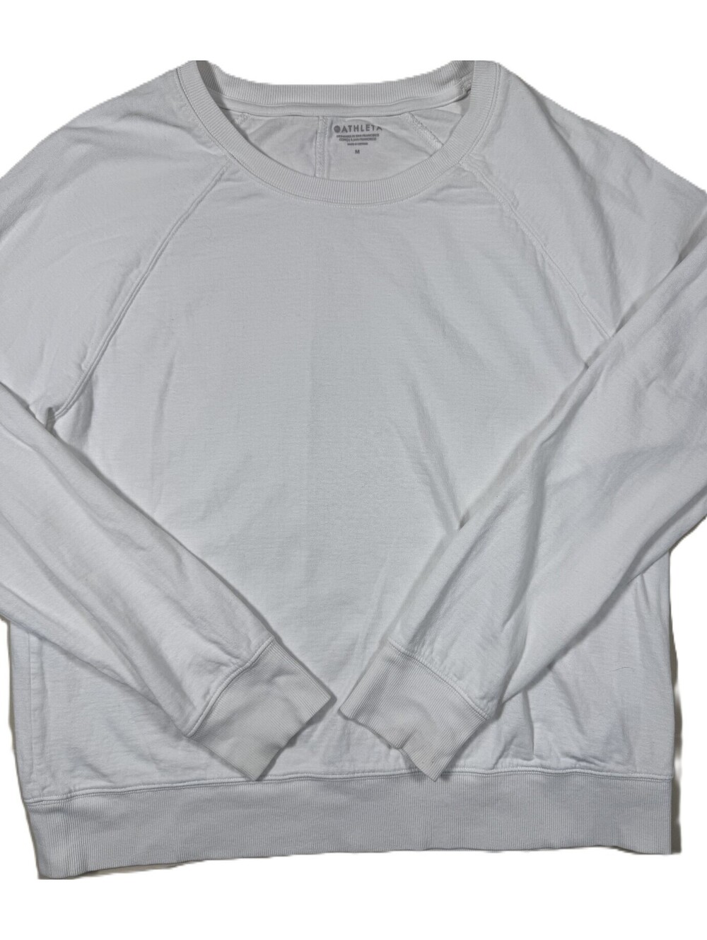 Athleta Women's Long Sleeve Sweatshirt Medium White
